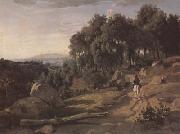 Jean Baptiste Camille  Corot Vue pres de Volterra (mk11) Spain oil painting artist